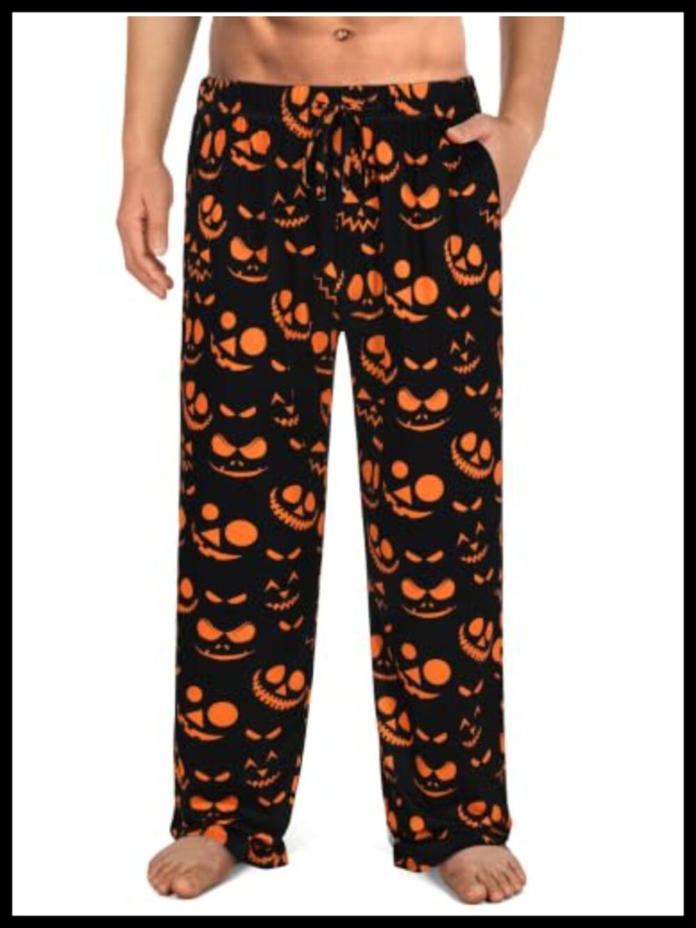 Men's Halloween Novelty Pajama Pants Soft Pockets Drawstring Lounge Bottoms